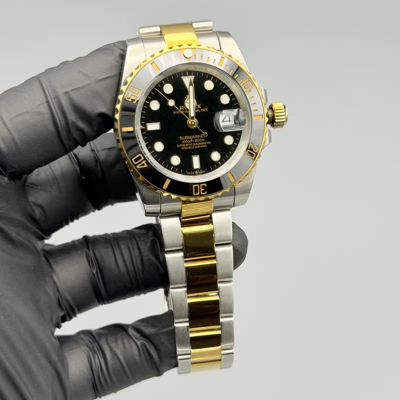 Submariner Watch Black Dial Two-Tone Oyster
