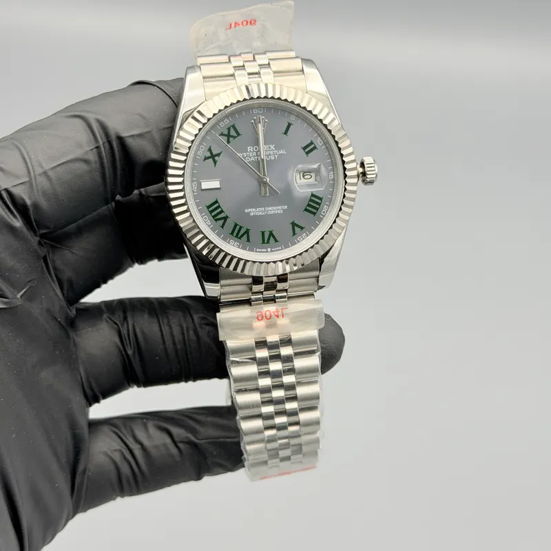 Date Just Watch Wimbledon Roman Dial Silver Jubilee