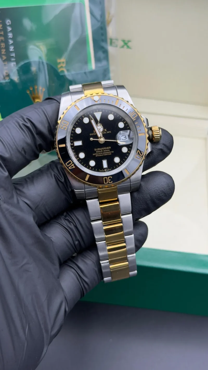 Submariner Watch Black Dial Two-Tone Oyster