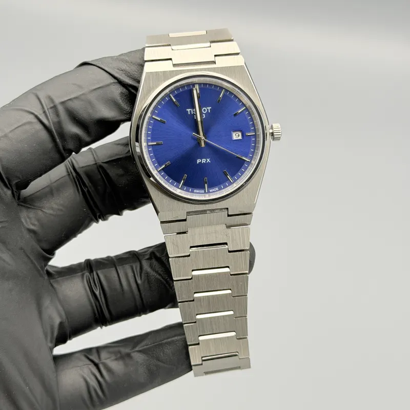 PRX Style Watch Blue Sunburst Dial Silver Bracelet