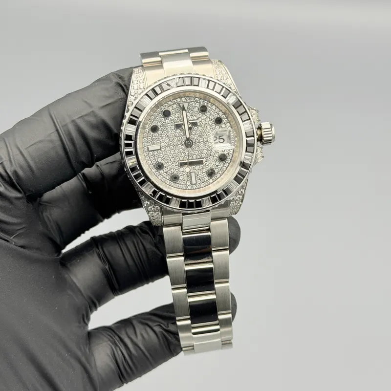 Submariner Watch Silver Stone Dial Silver Oyster