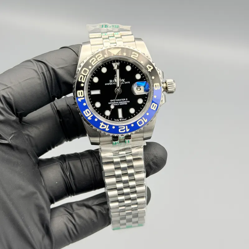 GMT Master II Batgirl Watch Black Dial Silver Jubilee