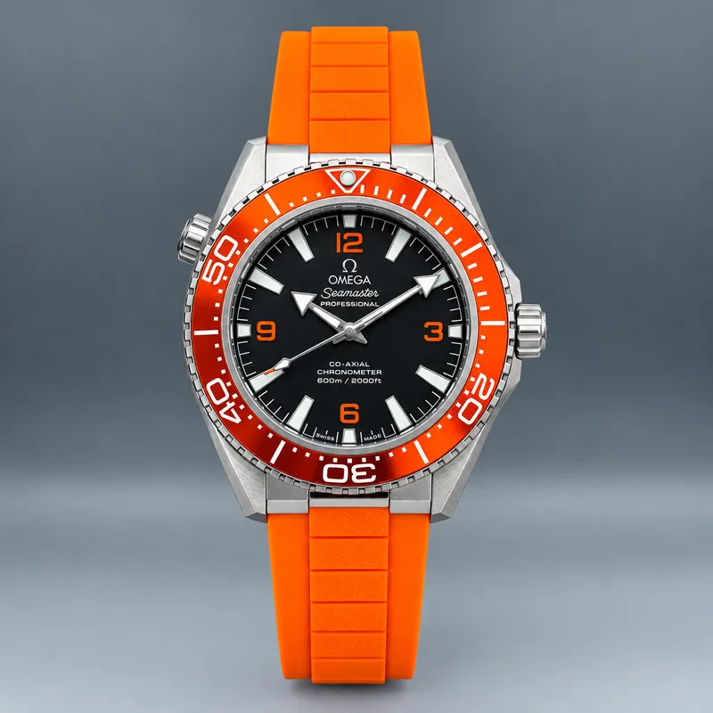 Seamaster Orange Diver Watch Black Dial 43mm